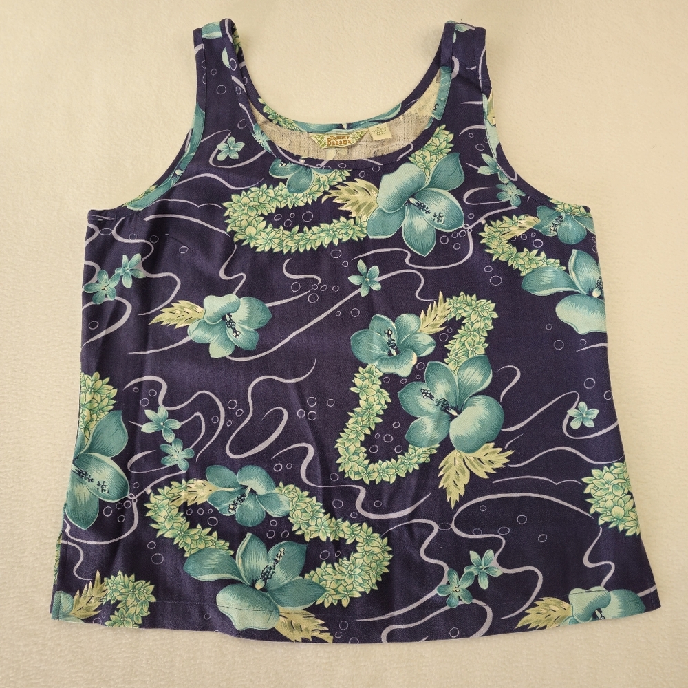 Tommy Bahama 100% Silk Floral Print Women's Top